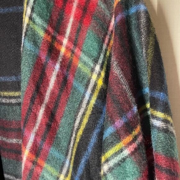 Woolrich blanket shawl wrap plaid red blue black green, one size - Picture 7 of 8